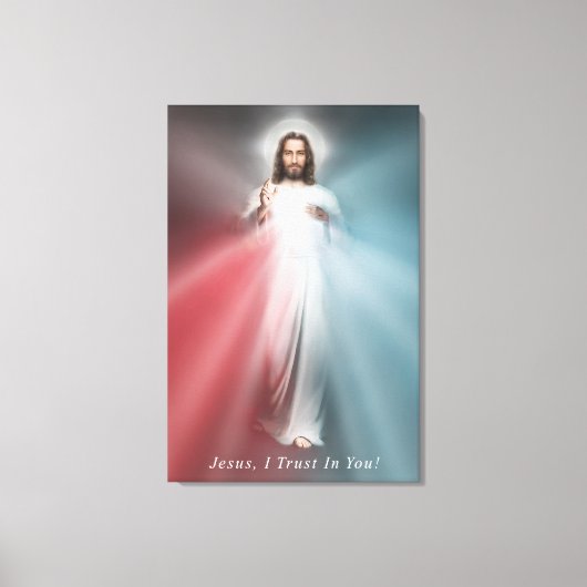 Het Divine Mercy Afbeelding 24x36 gewikkeld doek Canvas Afdruk (Voorkant)