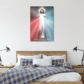 Het Divine Mercy Afbeelding 24x36 gewikkeld doek Canvas Afdruk (Insitu (Slaapkamer))