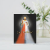 HET DIVINE MERCY AFBEELDING BRIEFKAART (Staand voorkant)