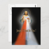 HET DIVINE MERCY AFBEELDING BRIEFKAART (Voorkant / Achterkant)