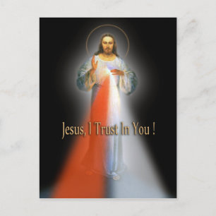 HET DIVINE MERCY AFBEELDING BRIEFKAART