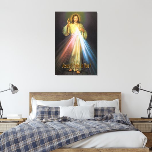 HET DIVINE MERCY DEVOTIONAL AFBEELDING CANVAS AFDRUK (Insitu (Slaapkamer))