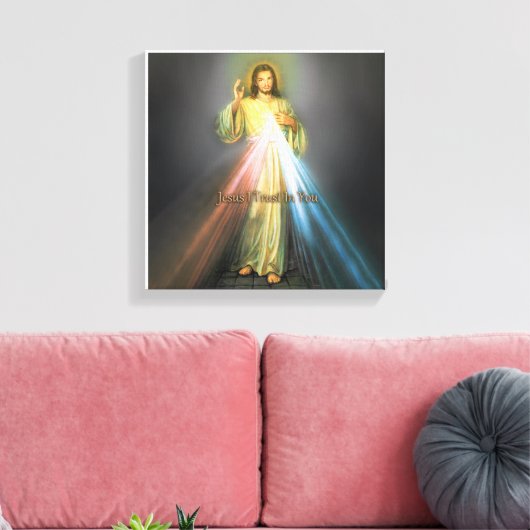 HET DIVINE MERCY DEVOTIONAL AFBEELDING CANVAS AFDRUK (Insitu (Woonkamer))