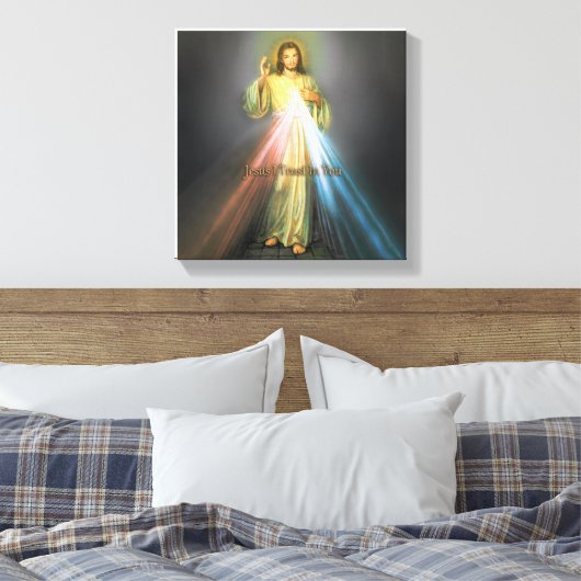 HET DIVINE MERCY DEVOTIONAL AFBEELDING CANVAS AFDRUK (Insitu (Slaapkamer))