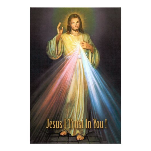 HET DIVINE MERCY DEVOTIONAL AFBEELDING FOTO AFDRUK (Voorkant)