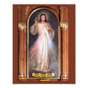 HET DIVINE MERCY DEVOTIONAL AFBEELDING (ORIGINEEL) FOTO AFDRUK