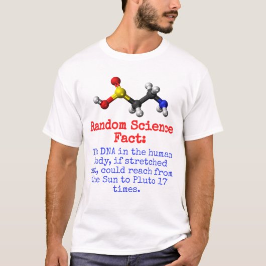 Het DNA in het menselijk lichaam - wetenschapsfeit T-shirt (Voorkant)