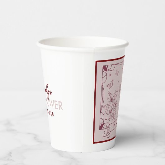 Het Dochter Tarot Baby shower Papieren Bekers (Rechts)