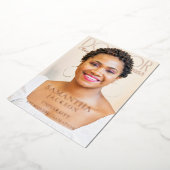 Het Doctor Chic Doctoral Afstuderen Photo Magazine Folie Uitnodiging (Gedraaid)