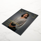 Het Doctor Chic Doctoral Afstuderen Photo Magazine Folie Uitnodiging (Gedraaid)