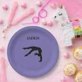 Het document van de gymnastiek borden met papieren bordje (Feest)