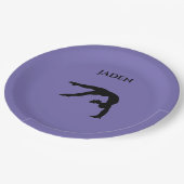 Het document van de gymnastiek borden met papieren bordje (Gekanteld)