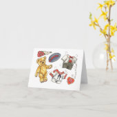 Het document van de teddybeer kaart van de poppen (Gele Bloem)