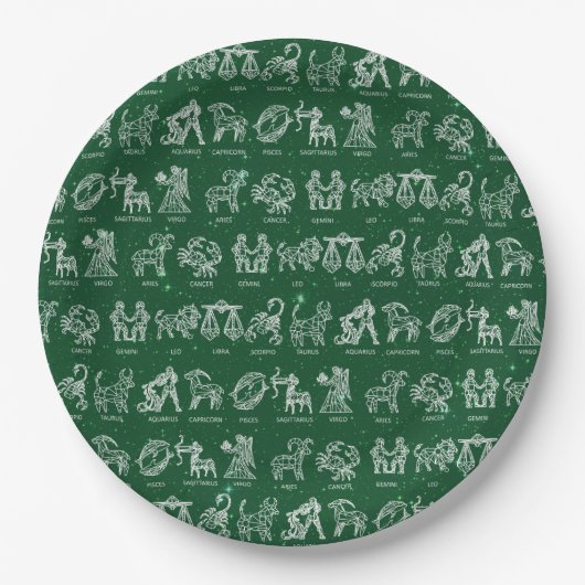 Het Document van het dierenriemteken (Groen) Bord (Voorkant)