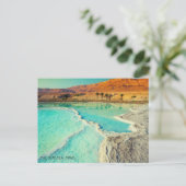 HET DODE ZEE, ISRAEL BRIEFKAART (Staand voorkant)