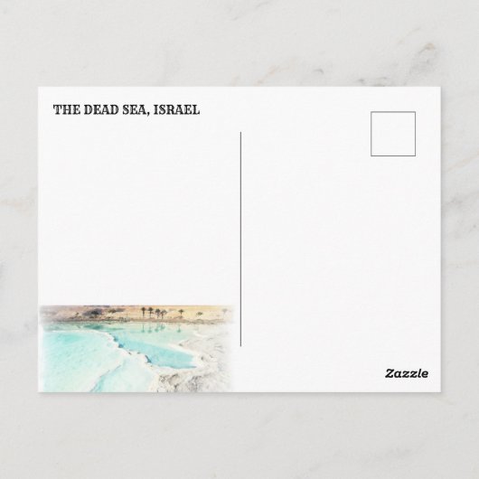 HET DODE ZEE, ISRAEL BRIEFKAART (Achterkant)