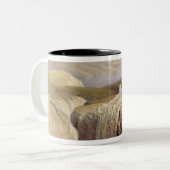 Het dode Zee kijkt naar Moab, Volume II Tweekleurige Koffiemok (Voorkant links)
