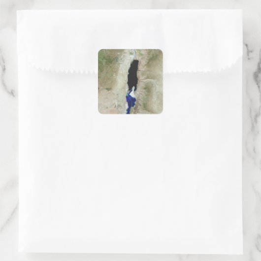 Het dode Zee Vierkante Sticker (Tas)