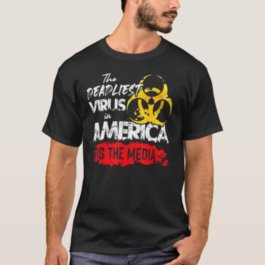 Het dodelijkste virus in Amerika is het mediacanen T-shirt (Voorkant)