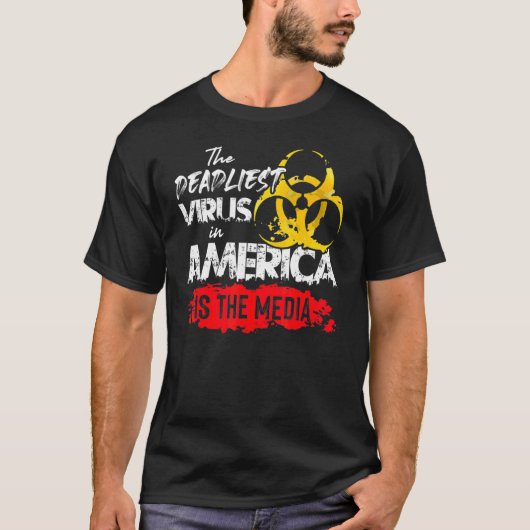 Het dodelijkste virus in Amerika is het mediacanen T-shirt (Voorkant)