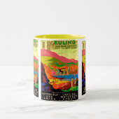 Het doden van  Chinese reisposter. Tweekleurige Koffiemok (Center)