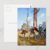 Het doden van Sir Lamorak, 1922 door N.C. Wyeth Briefkaart (Voorkant / Achterkant)