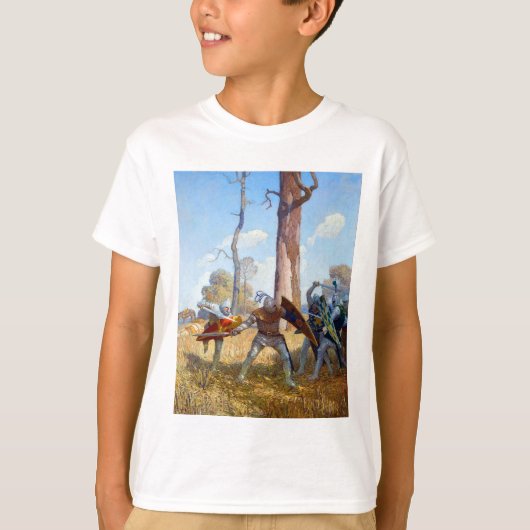 Het doden van Sir Lamorak, 1922 door N.C. Wyeth T-shirt (Voorkant)