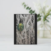 Het dodenmasker van de oude beroemdheid briefkaart (Staand voorkant)