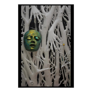 Het dodenmasker van de oude beroemdheid perfect poster