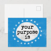 Het doel is: blauw Briefkaart (Voorkant / Achterkant)