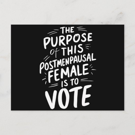 Het doel van deze post menopauzale Harris Walz Briefkaart (Voorkant)