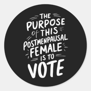 Het doel van deze post menopauzale Harris Walz Ronde Sticker