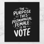 Het doel van deze post menopauzale Harris Walz Wijn Etiket (Enkel label)