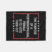 Het doel van een postmenopauzaal Vrouw is stemmen Fleece Deken (Voorkant (Horizontaal))