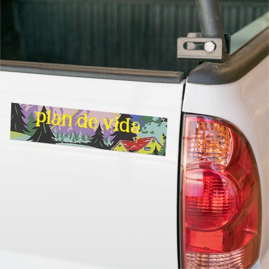 Het doel van het leven Volg je doelplan de vida Bumpersticker (Op Truck)