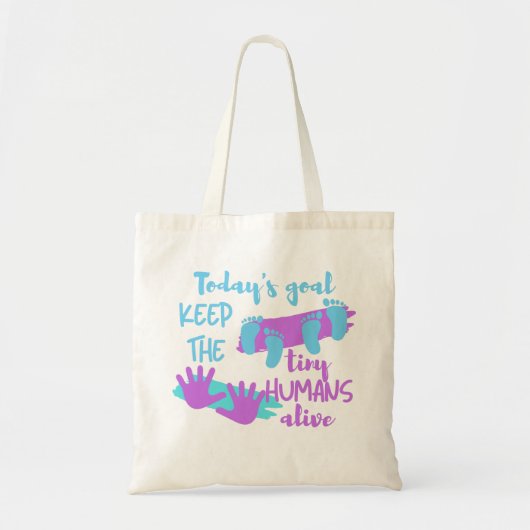 Het doel van vandaag is om de kleine mensen levend tote bag (Voorkant)