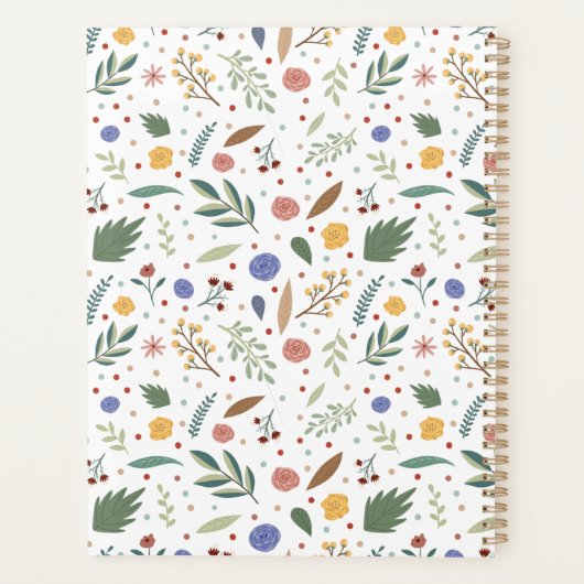 Het doel vangt floreel patroon planner (Achterkant)