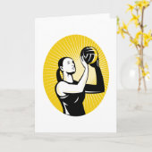 het doelspruit van de netballspeler het kaart (Gele Bloem)