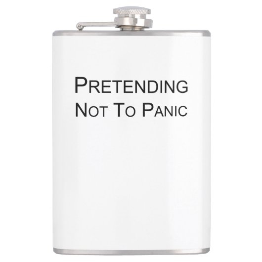 Het doen alsof je niet in paniek bent - de heupkol heupfles (Voorkant)