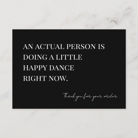 Het doen van een beetje Happy Dance Kleine Onderne Bedankkaart (Voorkant)