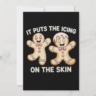 Het Doet De Glazuur Op De Huid Gingerbread Kerstmi Feestdagenkaart