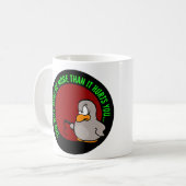 Het doet me pijn om je op prestatieverbetering te  koffiemok (Voorkant links)