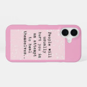 het doet pijn om iPhone 16 hoesje (Achterkant horizontaal)