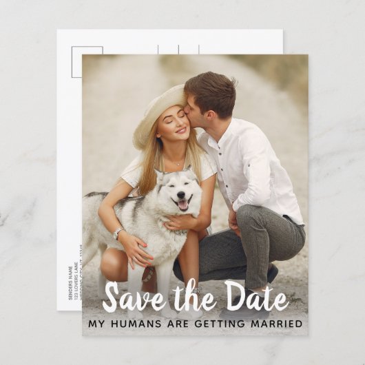 Het Dog Wedding bewaart het Briefkaart van de Code (Voorkant / Achterkant)