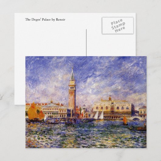 Het Doges-paleis van Renoir Briefkaart (Voorkant / Achterkant)
