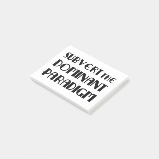 het dominante paradigma ondermijnen post-it® notes (Schuin)