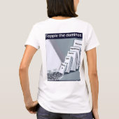 Het Dominos T-shirt voor vrouwen omgooien (Achterkant)