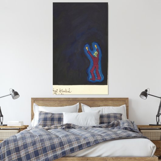 Het donker  canvas afdruk (Insitu (Slaapkamer))