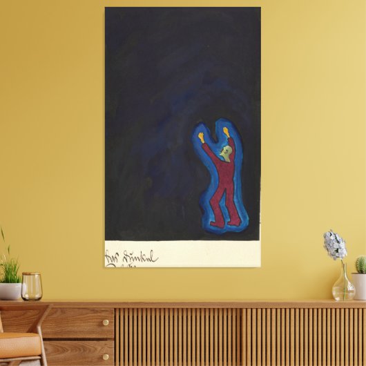 Het donker canvas afdruk (Insitu (Woonkamer))