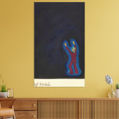 Het donker canvas afdruk (Insitu (Woonkamer))